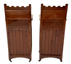 Two Arts & Crafts Nightstands by Gustave Serrurier-Bovy, 1900s